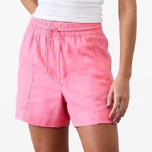 Athleta Retreat Linen Mid Rise 4" Short S